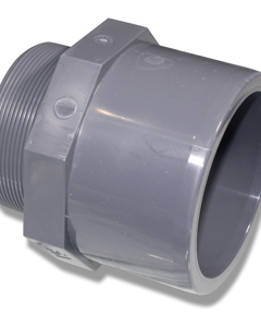 Adapter nipple 90/110 x 3" m PVC PN16 with octagon